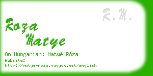 roza matye business card