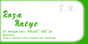 roza matye business card